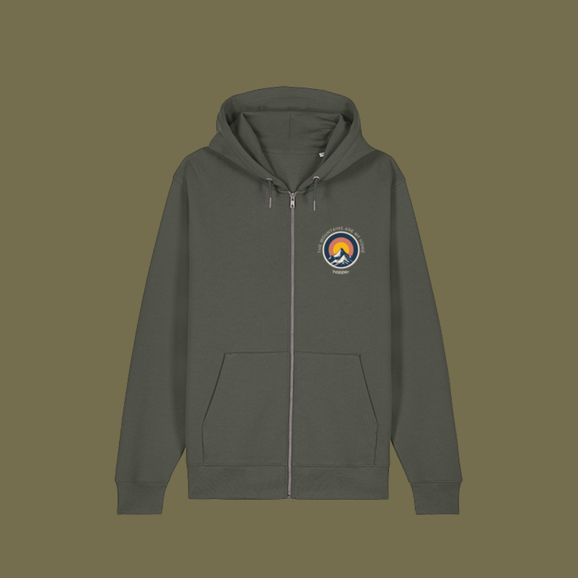 Sweat à capuche zippé bio ★ MOUTAINS