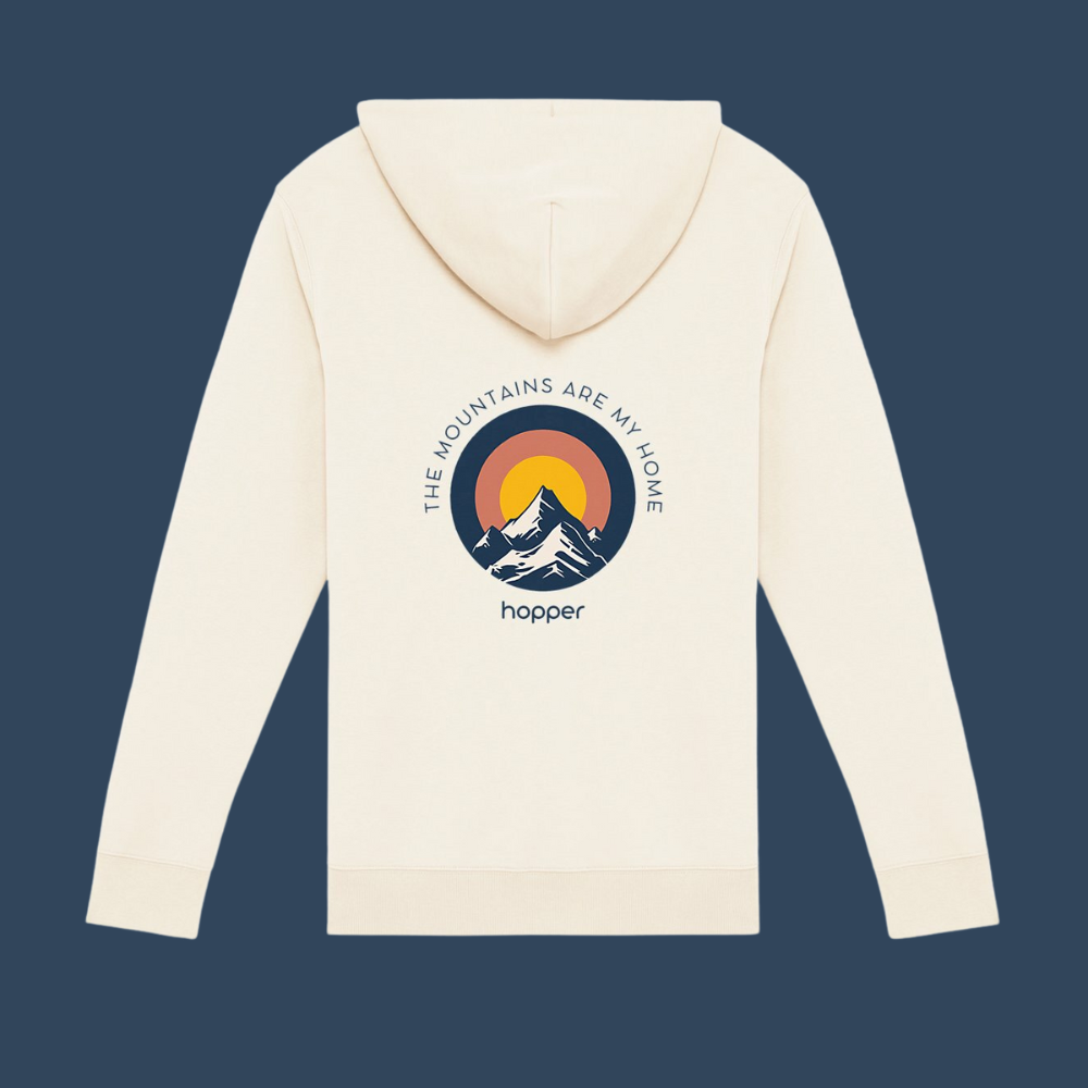 Sweat à capuche zippé épais "Mountain Home"