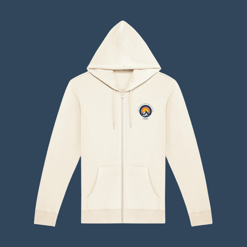 Sweat à capuche zippé épais "Mountain Home"