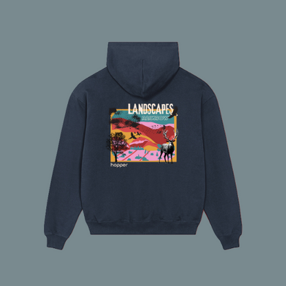 Sweat à capuche épais "Landscape" 100% bio Femme