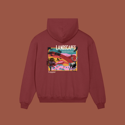Sweat à capuche épais "Landscape" 100% bio Femme