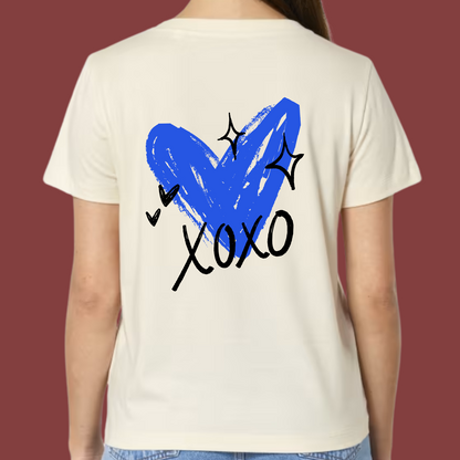 T-shirt col V bio ★ XOXO