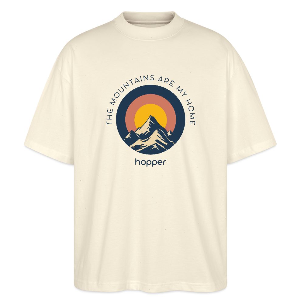 T-shirt bio oversize bio - blanc gris