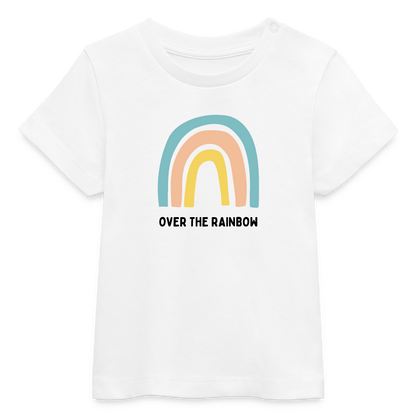 T-shirt bio OVER THE RAINBOW - blanc
