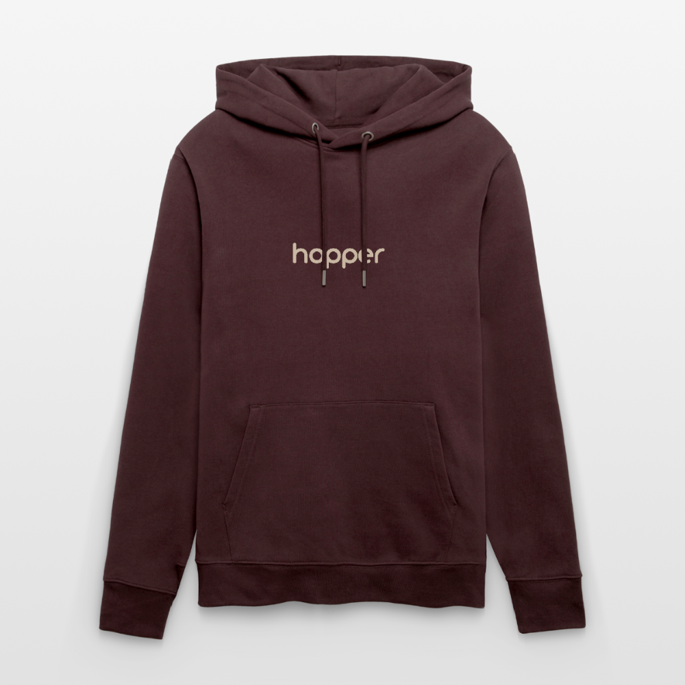Sweat à capuche bio "Landscape" Unisexe - maroon