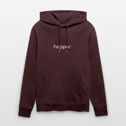 Sweat à capuche bio "Landscape" Unisexe - maroon
