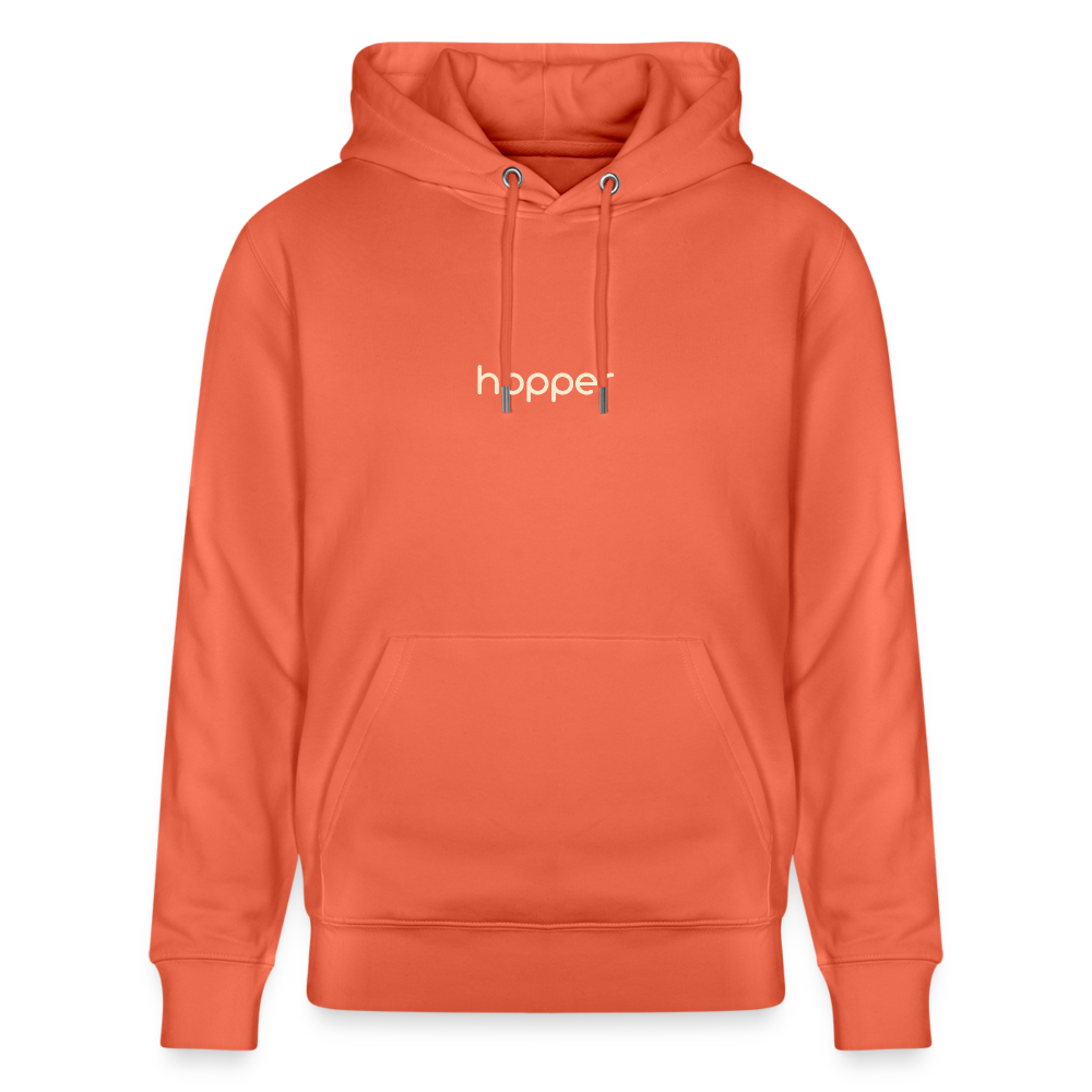 Sweat à capuche bio "Landscape" Unisexe - rouge clair