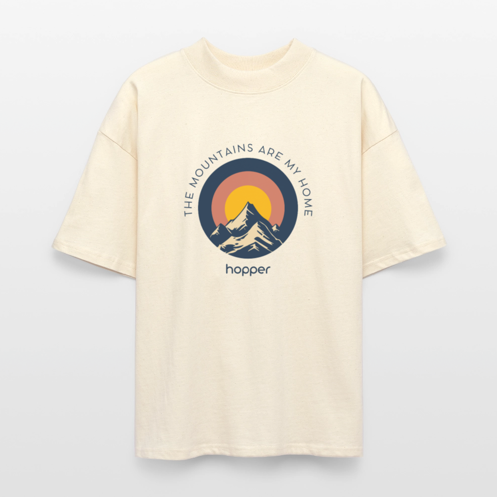 T-shirt bio oversize bio - blanc gris