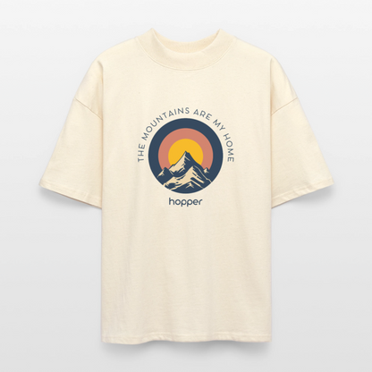 T-shirt bio oversize bio - blanc gris