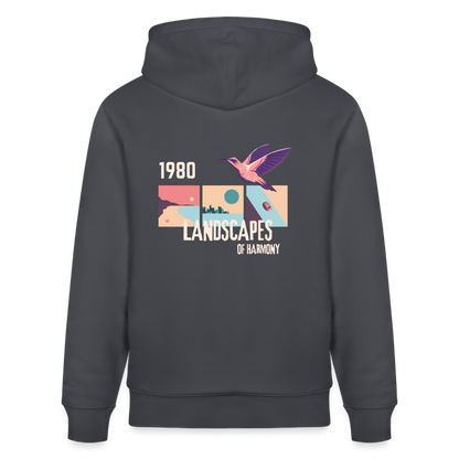 Sweat à capuche bio "Landscape" Unisexe - bleu indigo