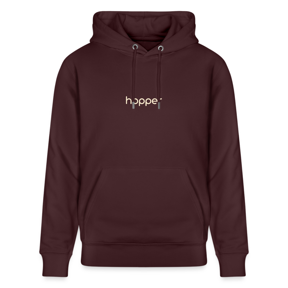 Sweat à capuche bio "Landscape" Unisexe - maroon