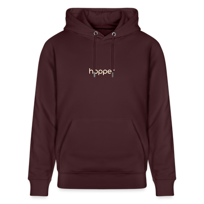 Sweat à capuche bio "Landscape" Unisexe - maroon