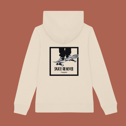 Sweat à capuche épais "Skate or Never"