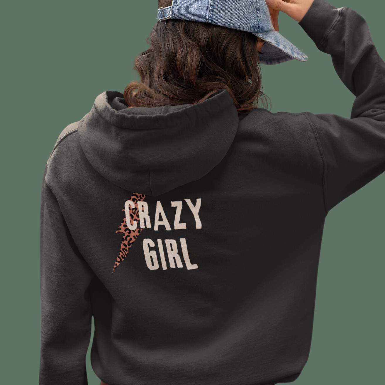 Sweat à capuche Léger 'Crazy girl'