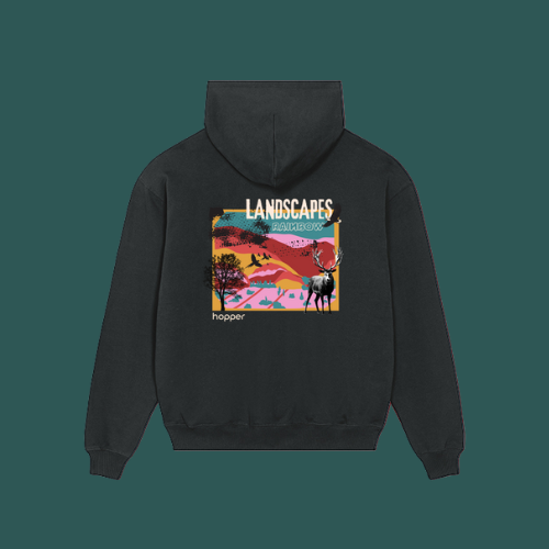 Sweat à capuche épais "Landscape" 100% bio Femme