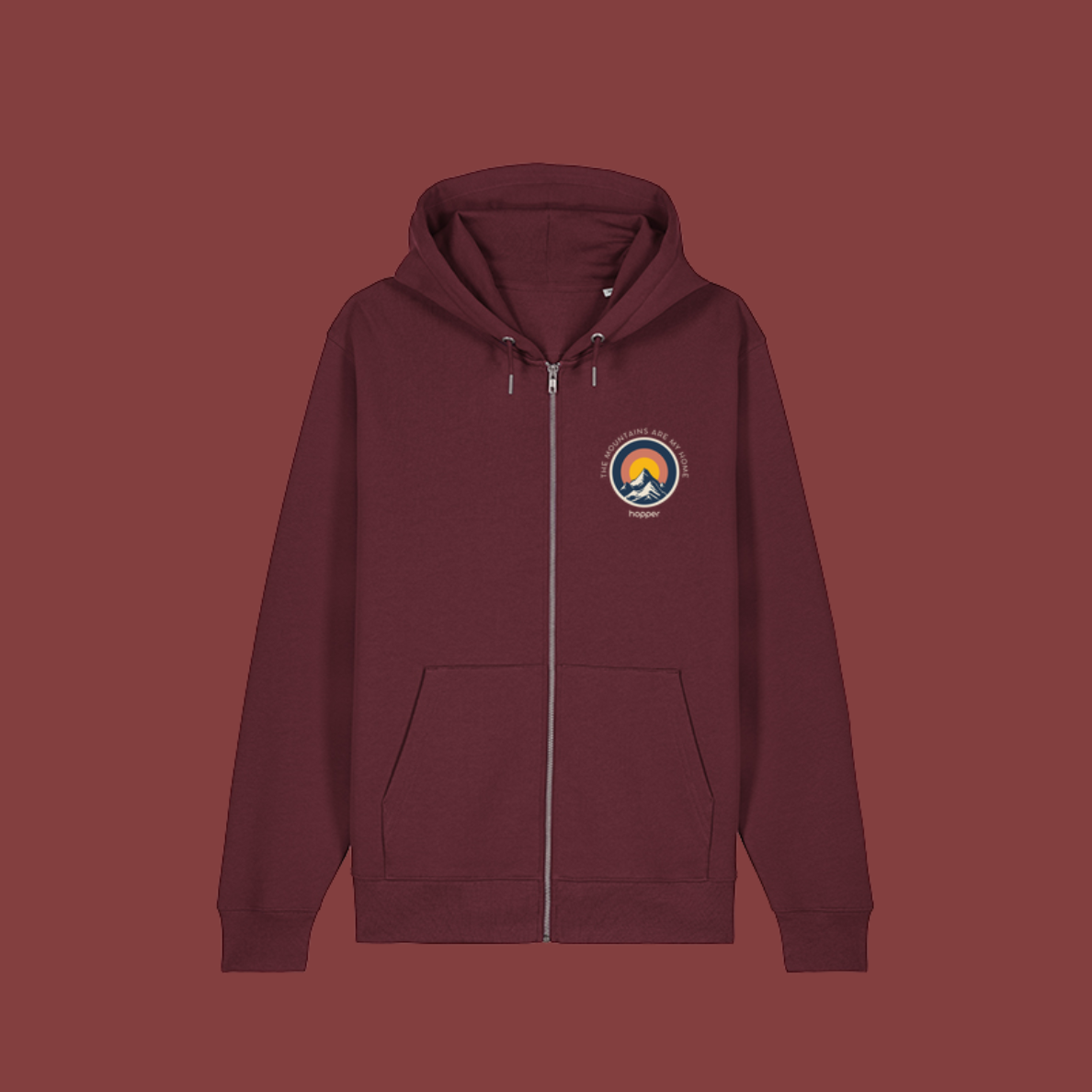 Sweat à capuche zippé bio ★ MOUTAINS