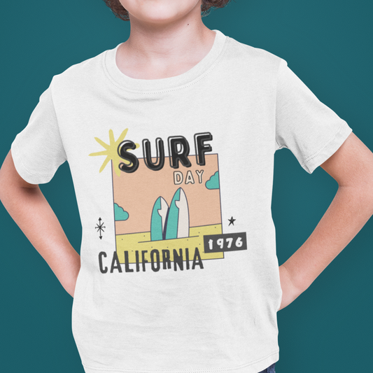 T-shirt enfant "Surf Day California" – L'esprit surf au quotidien