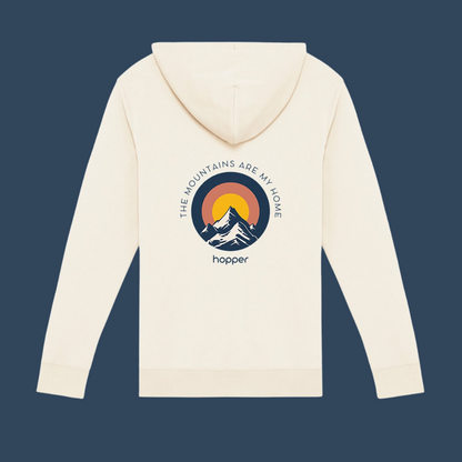 Sweat à capuche zippé épais "Mountain Home"